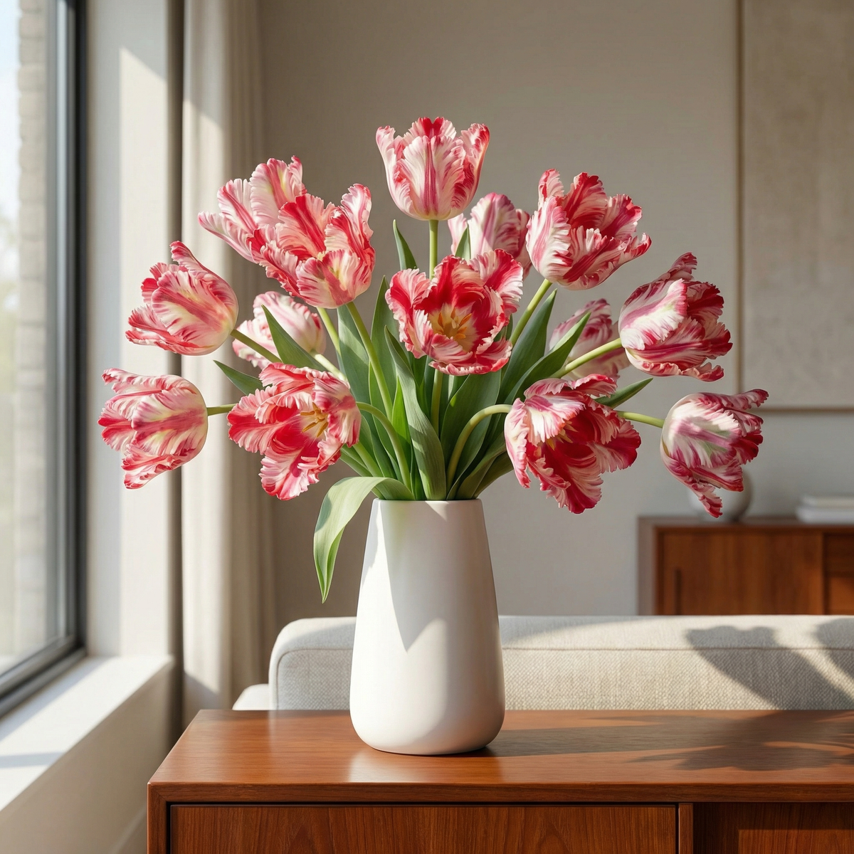 Dramatic Ruffled Tulips Stems