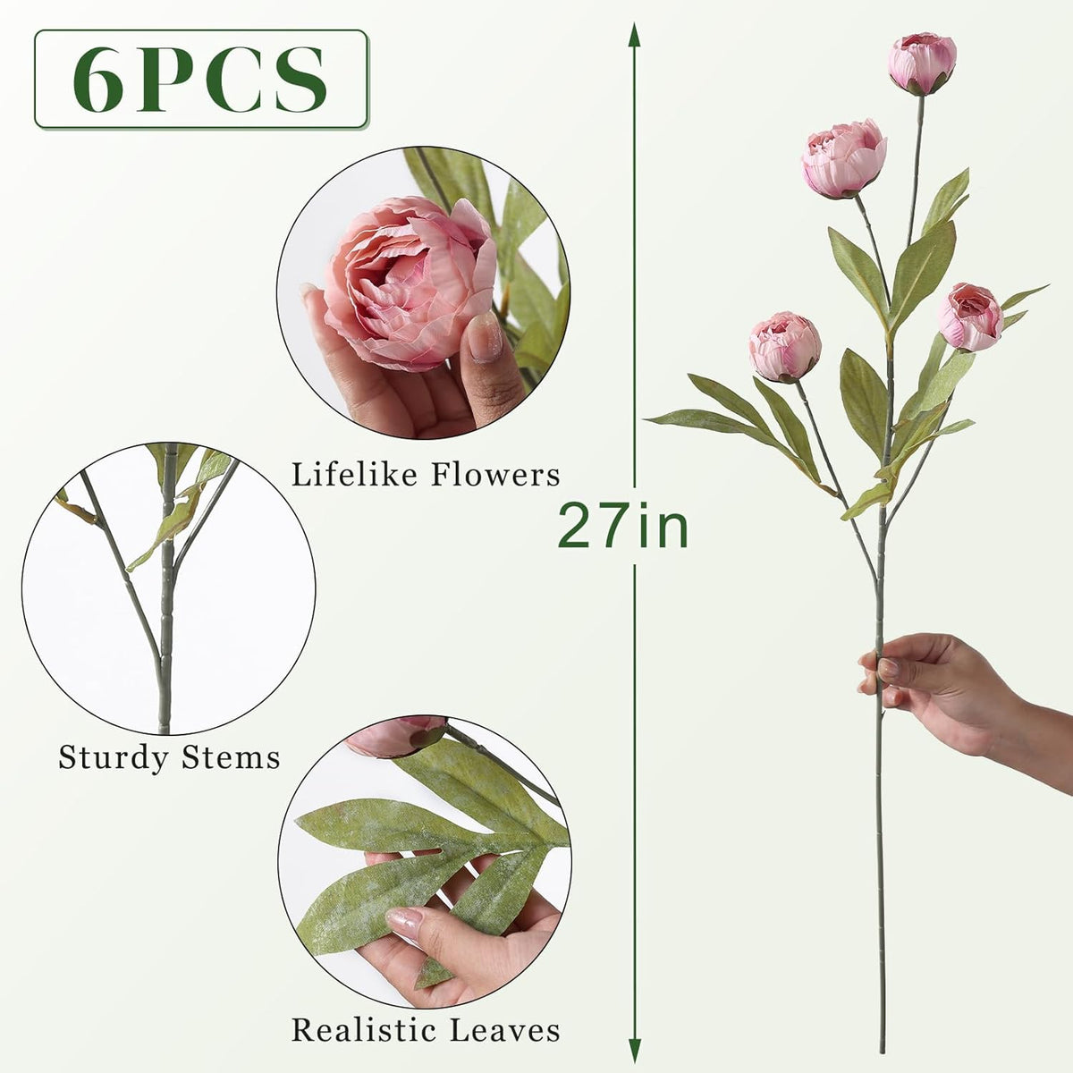Silk Peony Stem