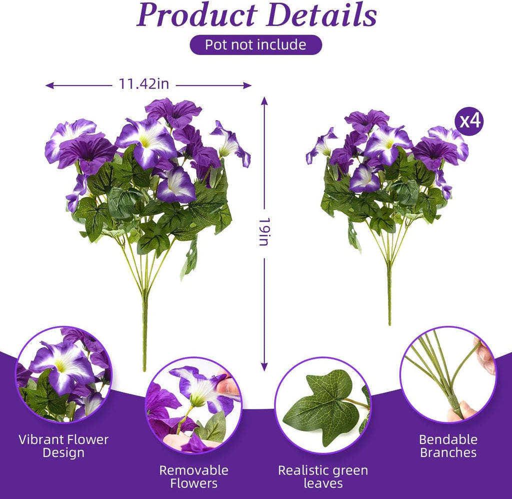 UV Resistant Fake Silk Morning Glory
