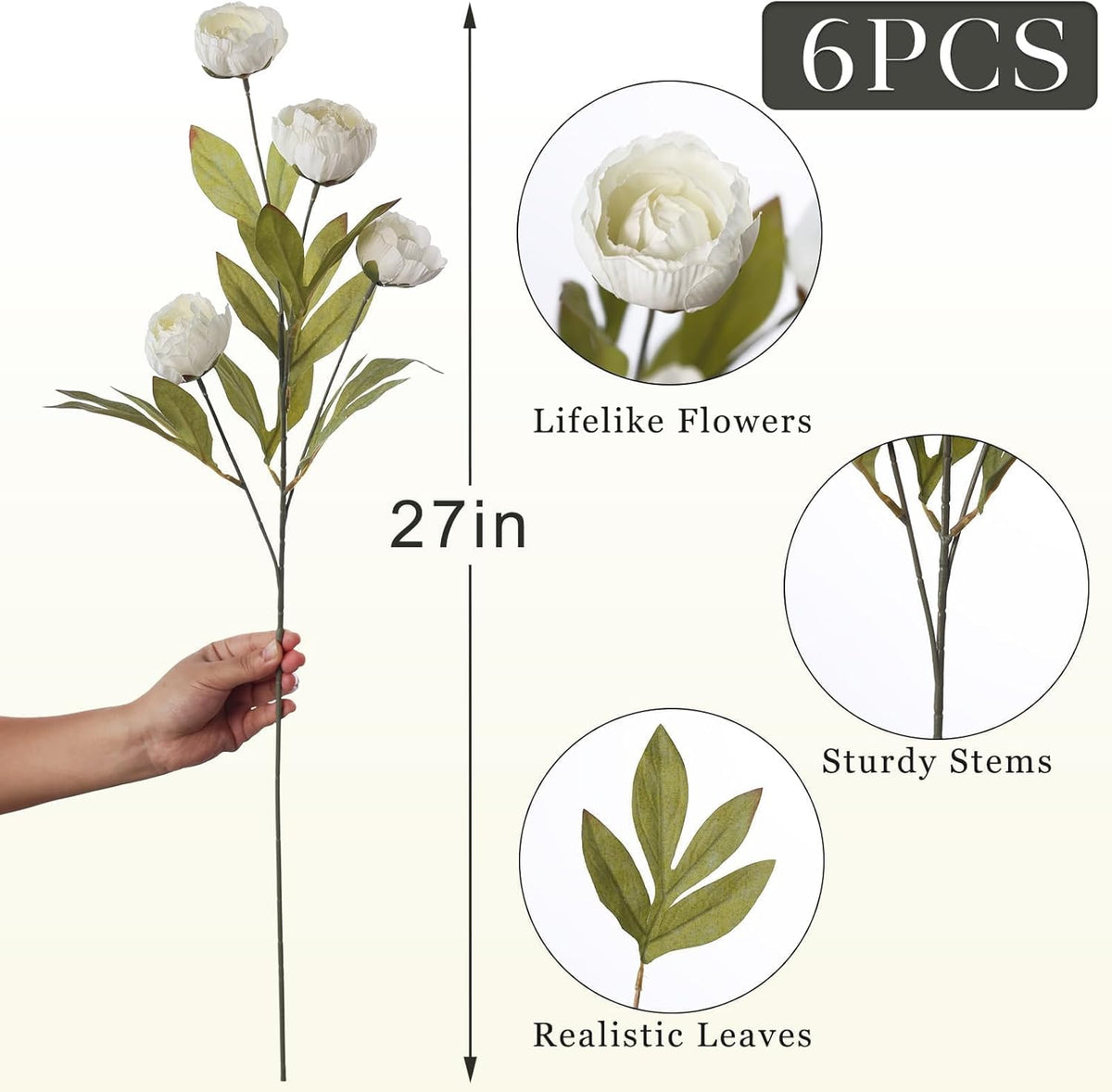 Silk Peony Stem